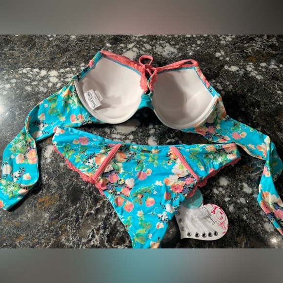 NWT and liner beach bunny bikini Bahama Mama XL set …Rare 💎 - Picture 8 of 13